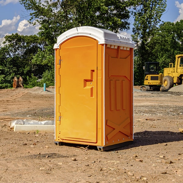 how often are the portable restrooms cleaned and serviced during a rental period in Lakeside NE